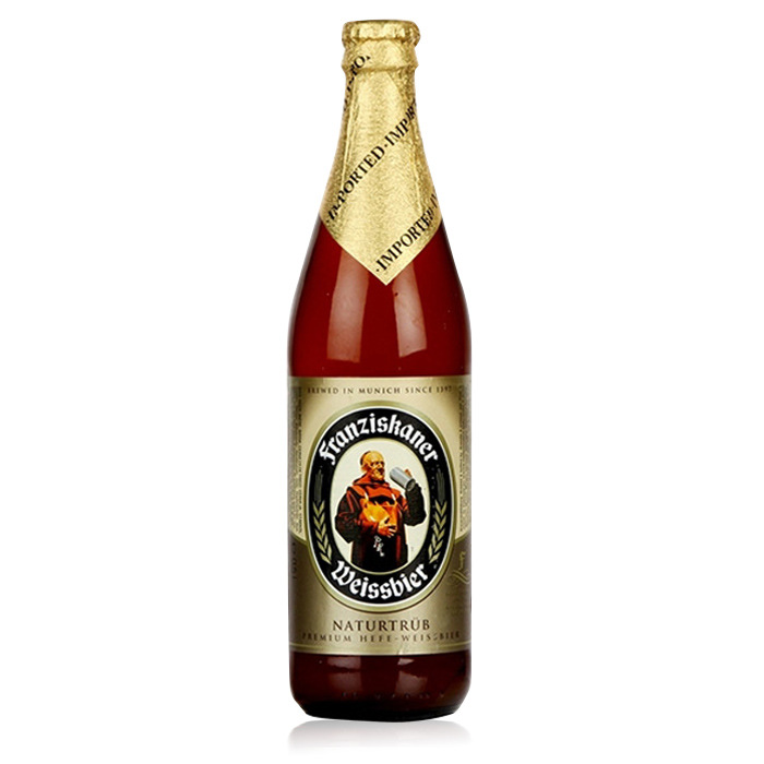 整箱 德国进口慕尼黑瓶装教士小麦白啤酒 500mlx20瓶Franziskaner